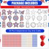 36 Sets Patriotic Veterans Day Diamond Painting Crafts Ornaments DIY Gem Art Sun Catcher Kits Window Memorial Day Military Patriotic Gemstone Diamond Art and Crafts with Ropes for Holiday Party Decor view 4