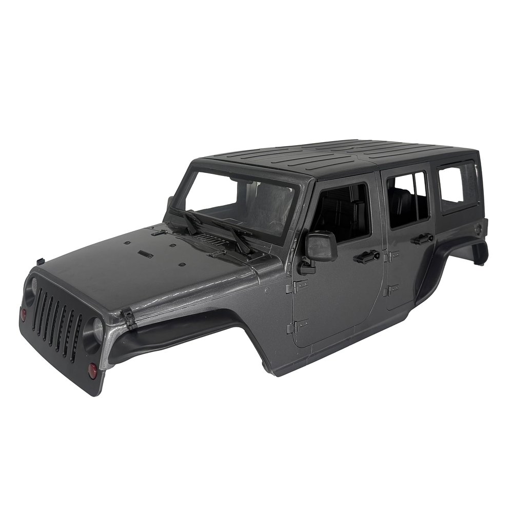 1/10 Jeep Hard Body Shell kit,Open Car Shell Kit 313mm Wheelbase for RC Crawler Car Axial SCX10 SCX10 II 90046 90047 RGT EX86100 (Grey)