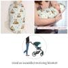 Muishi Cute Bears and Forest Newborn Swaddle Blankets Hat Sets Soft Baby Receiving Blanket Swaddle Sack for Baby Shower Infant Boy Girl Gift view 4