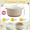 Domensi 4 Sets Kids Porcelain Bowls with Suction Sleeves Toddler Suction Bowl Upgrade Durable Microwave Dishwasher Safe Cereal Soup Snack Dishes for Baby Children Feeding Supplies (Morandi Colors) view 3