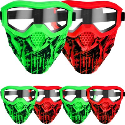 6 Pack Upgraded Tactical Mask with Goggles Compatible with Nerf Rival, Apollo, Zeus, Khaos, Atlas, & Artemis Blasters Rival Mask