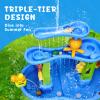 AuntyFey Water Table for Toddlers 1-3-5, Toddler Sand Table, Kids Water Table with Umbrella for Outside Kids Ages 4-8, Bright Blue view 3