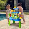 AuntyFey Water Table for Toddlers 1-3-5, Toddler Sand Table, Kids Water Table with Umbrella for Outside Kids Ages 4-8, Bright Blue view 4