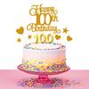 100th Birthday Cake Decoration, 100th Birthday Candle Golden Number Candle Happy Cake Toppers Anniversary Party Celebration Dessert Decoration view 3
