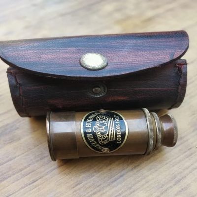 Decor&More Nautical Telescope Vintage Brass Pocket Telescope for Hiking, Traveling Nautical Gift | Antique Telescope | Functional Telescope | Showpiece Telescope