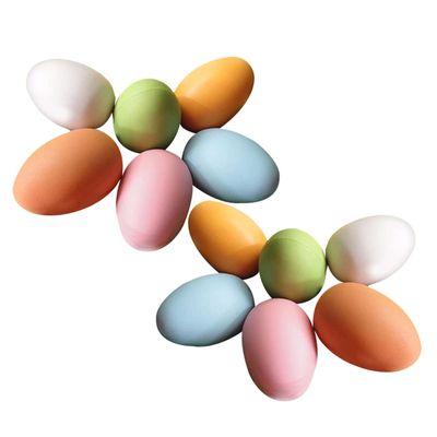 BESTonZON 12pcs Colorful Plastic Easter Eggs Hand Painted Graffiti Eggs for Easter Decorations Random Colors for Room Decor and Boys and Girls Crafting Activities