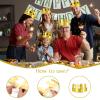 100 Pieces Birthday Crown, Golden King Crown Foldable & Adjustable Paper Crowns Bulk Birthday Party Hats for Celebration Baby Shower Photo Props New Year Wedding Anniversary Supplies (Classic Style) view 2