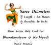 Samyuktha Handmade Bharatanatyam & Kuchipudi Dance Practice Cotton Saree (Green With Red Colour Extra Doll Border) view 4