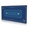 AAXKK 47 x 27 Inch 4-6 Person Small Blue Texas Hold'em Poker Mat Portable Poker Table Tops Cards Game Mat Pad Topper Waterproof, Easily Clean & Glide Over, Anti-Slip, Odorless view 1