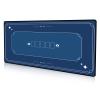 AAXKK 70 x 35 Inch 6-10 Person Blue Texas Hold'em Poker Mat Portable Poker Table Tops Cards Game Mat Pad Topper Waterproof, Easily Clean & Glide Over, Anti-Slip, Odorless with Storage Bag view 1