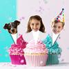 12 Pcs Personalized Photo Cupcake Toppers - Custom Faces & Pets view 1