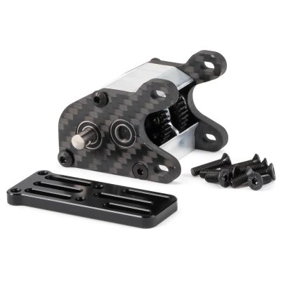 62g Ultralight Dual Motor Transmission 48Pitch for Over-Drive for Dig Tiny Gearbox for 1/10 RC Crawler for LCG(Silver)