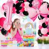 Pink Mouse Balloon, Pink 1 Balloon Number 40 Inch, Bow Balloons for Cartoon Mouse Birthday Decorations, One Balloons for 1st Birthday Decorations Girl view 4