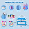 GORISPI Kids Makeup Sets for Girls, 66pcs Real Cosmetic for Kids Toys with Mirror, Princess Washable Girls Makeup Kit, Non-Toxic & Safe Brithday Gifts for 3 4 5 6 7 8 10 - 12 Years OldBlue view 2