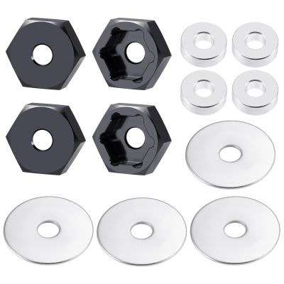 4Pack MORFUM 12mm to 17mm Metal Wheel Hex Adapter Drive Hub Adaptor Converter Compatible with 1/8 Typhon/Kraton/Outcast/Notorious RC Big Rock Crawler Off Road Monster Truck Upgrade Part