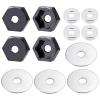 4Pack MORFUM 12mm to 17mm Metal Wheel Hex Adapter Drive Hub Adaptor Converter Compatible with 1/8 Typhon/Kraton/Outcast/Notorious RC Big Rock Crawler Off Road Monster Truck Upgrade Part view 1