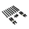 Metal Upgrade Outer Spring Shock Absorber Chassis Fixing Rod Set for MN Model 1/12 MN168 MN78 RC Car Spare Parts(Black) view 1