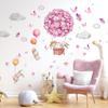 Flower Balloon Wall Decals Butterflies Rabbit Wall Stickers Baby Nursery Kids Bedroom Living Room Wall Dco view 1