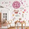 Flower Balloon Wall Decals Butterflies Rabbit Wall Stickers Baby Nursery Kids Bedroom Living Room Wall Dco view 2