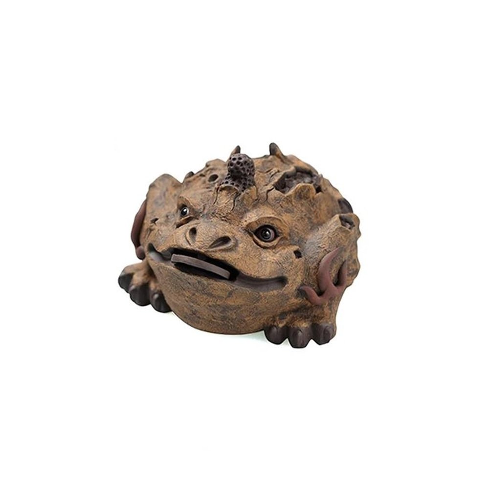 Creative Pet Teapot Tree Bark Golden Toad Purple Sand Desk Ornaments for Pets Tea Set Tea Tray Tea Game Statue Fully Made
