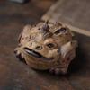 Creative Pet Teapot Tree Bark Golden Toad Purple Sand Desk Ornaments for Pets Tea Set Tea Tray Tea Game Statue Fully Made view 3