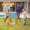Ayeboovi Giant 4-in-A-Row, Jumbo Connect Game with Adjustable Height, Yard Game for Kids and Adults, 4-to-Score Family Game with Mesh Pocket view 3