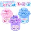3 Pack Axolotl Butter Slime, Slime Kit with Pink, Blue, Purple Axolotl Charms, Soft and Stretchy, Slime Party Favor for Girls & Boys, Classroom Rewards, Birthday Gifts for Kids view 1