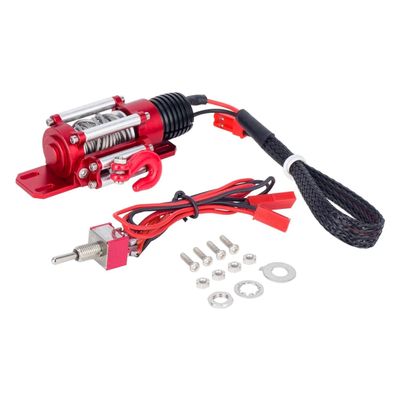 RC Car Metal Steel Wired Automatic Simulated Winch with Switch for 1/10 RC Crawler Car Axial SCX10 RBX10 D110 D90 TRX4 TRX6