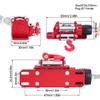 RC Car Metal Steel Wired Automatic Simulated Winch with Switch for 1/10 RC Crawler Car Axial SCX10 RBX10 D110 D90 TRX4 TRX6 view 3