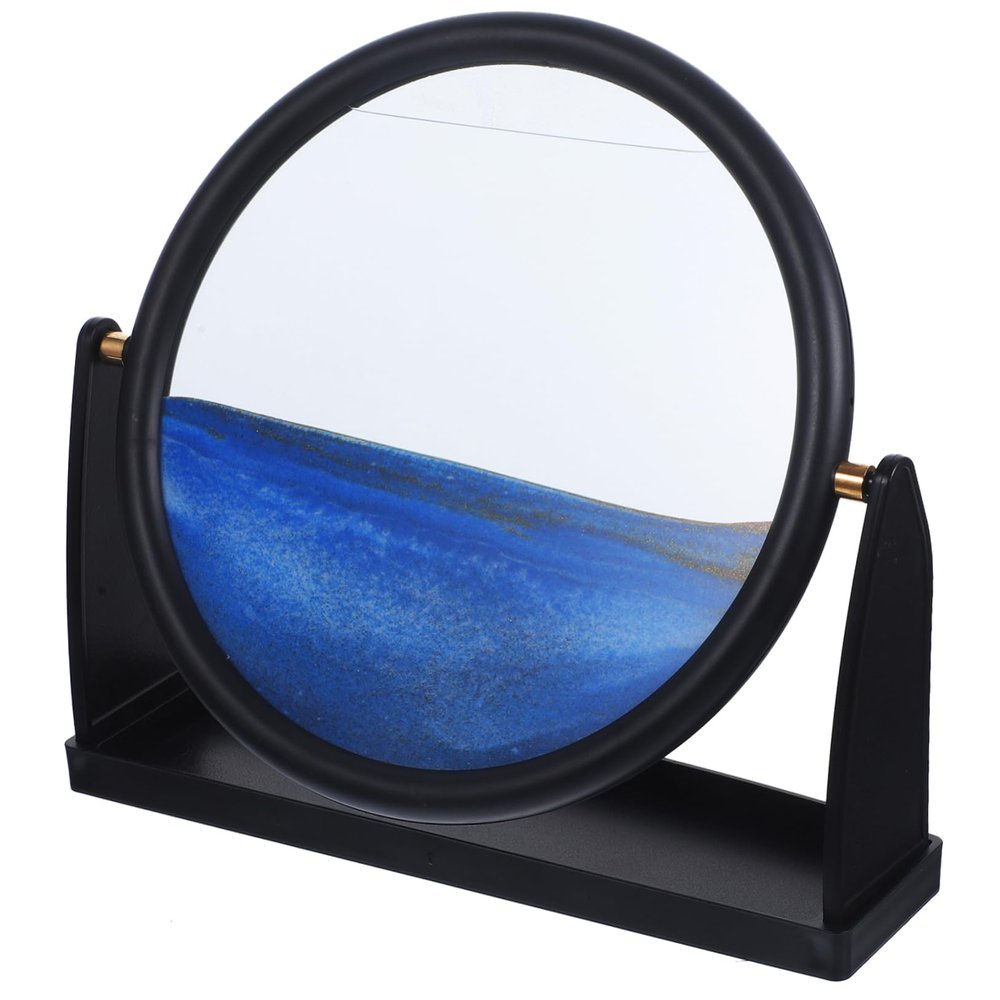 SEWOART Moving Sand Hourglass Decorative Creative Quicksand Art for Desk Unique Rotating Sand Timer Home Office Decor