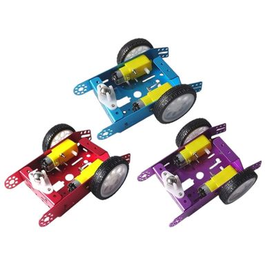 1 * 2WD Aluminum Car New for Education Toys Robot Intelligent Car Alloy Chassis 2WD Smart Robot Car Chassis Kit DIY MBOT Car New for Arrival 2025 High for Quality