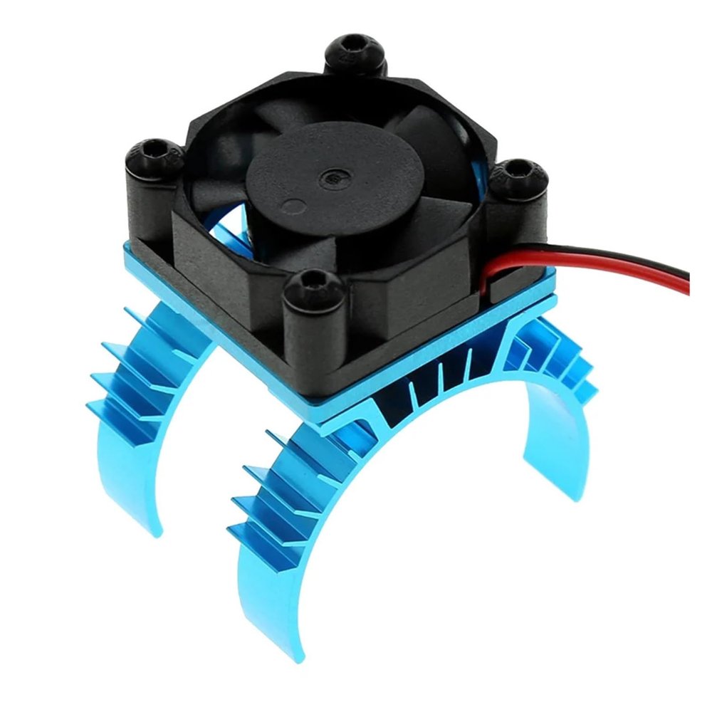 LGSETU RC Parts Electric Car Motor Heatsink Cover + Cooling Fan for 1/10 Tamiya TT02 RC Car 540 550 3650 Motor Heat