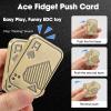 GoQQby Fidget Toys Adults, Metal Poker Fidget Slider, Magnetic Poker Push Card, Cool Office Gadgets, Relieve Stress, Gift Fidget Toys for Men (Gold A) view 2