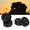 1.9 Inch Carbon Fiber Wheels Rim, 59mm Diameter RC Beadlock Rims for Crawling 1/10 RC car SCX10 RR10 (Black) view 3