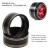 2PCS 1.9in Beadlock Wheel Rings with Hole Tire Lock Ring Replacement for Axial SCX10 II 90046 1/10 RC Crawler (Black) view 4