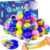 Valentines Slime Party Favors,24 Pack Galaxy Slime Balls-Stretchy, Non-Sticky, Mess-Free for Kids, Stress Relief,Halloween&Christmas Slime,Classroom Rewards view 1