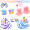 6 Pack Slime Eggs Kit with Stickers and Charms - Easter Basket Stuffers - Soft & Stretchy, Stress Relief Toys, Prefilled Eggs Gifts for Toddlers Teens Girls Boys, Easter Egg Hunts view 3