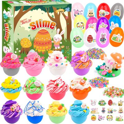 12-Pack Easter Egg Slime Kit  Stretchy, Scented, Colorful Slime for Kids  Perfect Easter Basket Stuffers, Egg Hunt Prizes, Party Favors, and Holiday Activities
