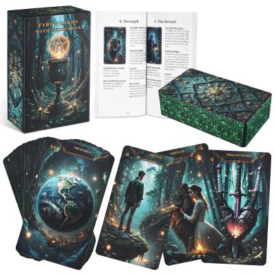 BQLXBABLT Tarot Cards with Guide Book for Beginners Original Unique Pretty Tarot Oracle Deck Set with Guidebook Standard Size 78 Cards