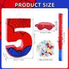 16 Inch Number 5 Spider Pinata with 16 Inch Piata Stick Blindfold Confetti for Boy Girl Kids 5th Birthday Party Decorations (5th) view 2