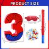 16 Inch Number 3 Spider Web Pinata with 16 Inch Piata Stick Blindfold Confetti for Boy Girl Kids 3rd Birthday Party Decorations (3rd) view 2