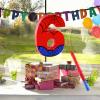 16 Inch Number 6 Spider Pinata with 16 Inch Piata Stick Blindfold Confetti for Boy Girl Kids 6th Birthday Party Decorations (6th) view 4