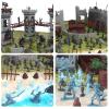 Yoyoom Army Men Action Figures Toy Soldiers Set, Medieval Castle Small Soldiers Military Toy, Plastic Army Men playset Castle Building Set with Storage Bag and Map view 3