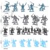 Yoyoom Army Men Action Figures Toy Soldiers Set, Medieval Castle Small Soldiers Military Toy, Plastic Army Men playset Castle Building Set with Storage Bag and Map view 4
