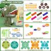 Dinosaur Noodle Maker Play Dough Set for Kids 3-8, Pattheboo 36 PCS Kitchen Toys with Dinosaur Egg Molds, Color Dough for Noodles, Ice Cream & Cookies, Birthday Gift for Boys & Girls view 3