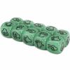 dice Set, 10pcs Luminous Plastic Lightweight Rock Paper Scissors dice 6 Sided Green for Family Game Nights Board Game Parties classrooms Children view 1