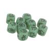 dice Set, 10pcs Luminous Plastic Lightweight Rock Paper Scissors dice 6 Sided Green for Family Game Nights Board Game Parties classrooms Children view 2