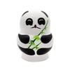 Russian Nesting Dolls Set, Cute Panda Painted Russian Dolls Wooden Doll Set Nesting Dolls Crafts (Black,White) view 2
