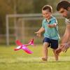 Foam Airplanes for Kids, 18.9 LED Light Up Foam Glider Planes Flying Toys,Airplane Model Toy,Manual Throwing Foam Glider Plane Gift for Kids (Red) view 3