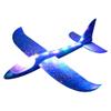 Foam Airplanes for Kids, 18.9 LED Light Up Foam Glider Planes Flying Toys,Airplane Model Toy,Manual Throwing Foam Glider Plane Gift for Kids (Blue) view 1